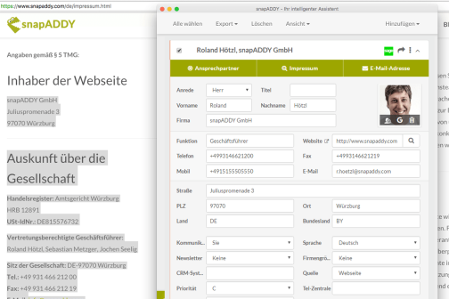 Sage CRM & snapADDY: Interessenten anlegen und automatisierte Datenübertragung