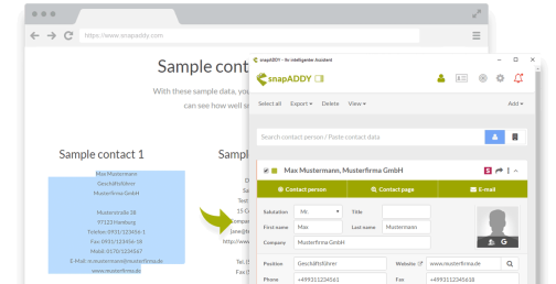 SuiteCRM: Automatic contact data transfer