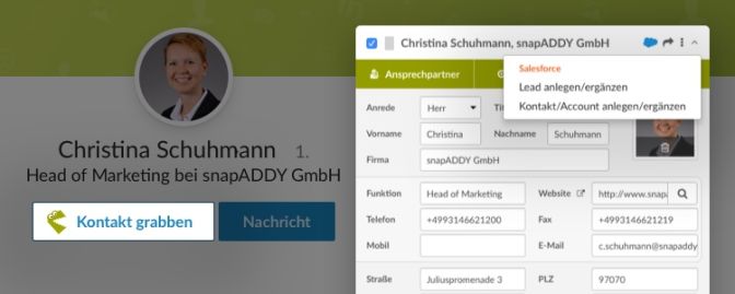 LinkedIn-Funktion zur automatischen Kontaktübernahme ins CRM-System