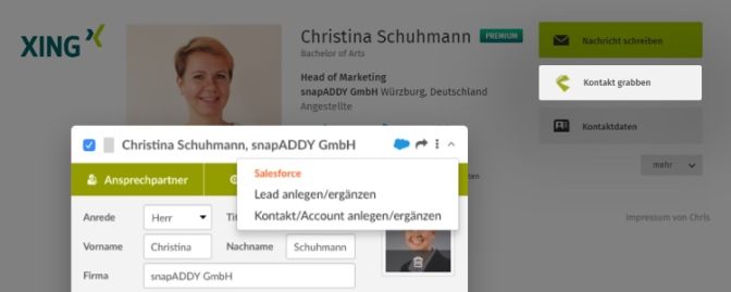 LinkedIn-Funktion zur automatischen Kontaktübernahme ins CRM-System