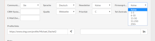snapADDY & HubSpot: individuelle Felder