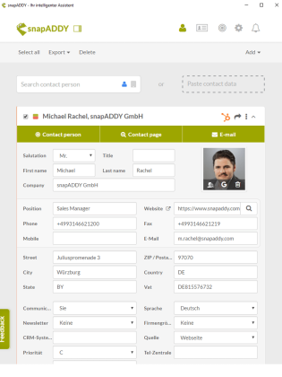 snapADDY for HubSpot